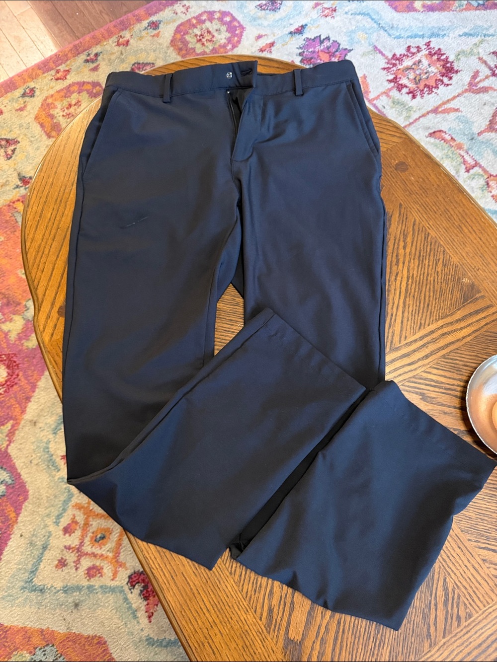 Greg Norman Collection Men's Dark Black Dress Pants- polyester and spandex